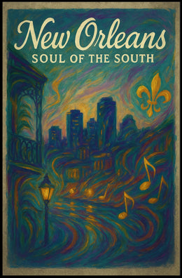 New Orleans Soul of the South Poster Vibrant Home Decor