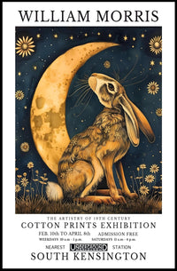 Vintage William Morris Hare Moon Artistic Poster