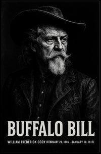 Buffalo Bill Iconic Wild West Historical Poster