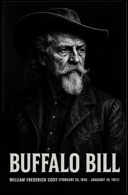 Buffalo Bill Iconic Wild West Historical Poster