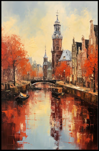 Autumn Reflections In A Canal Poster