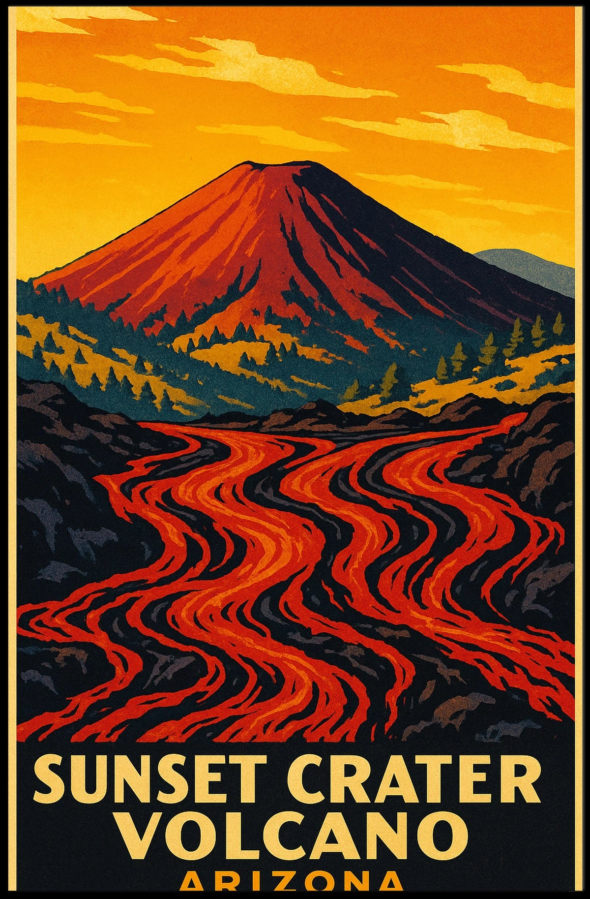 Sunset Crater Volcano Poster