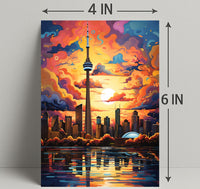Toronto Skyline At Sunset Poster