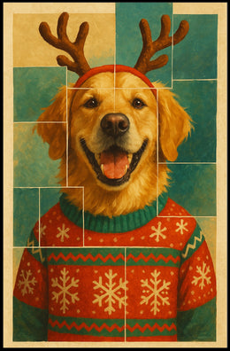 Festive Canine Cheer Poster