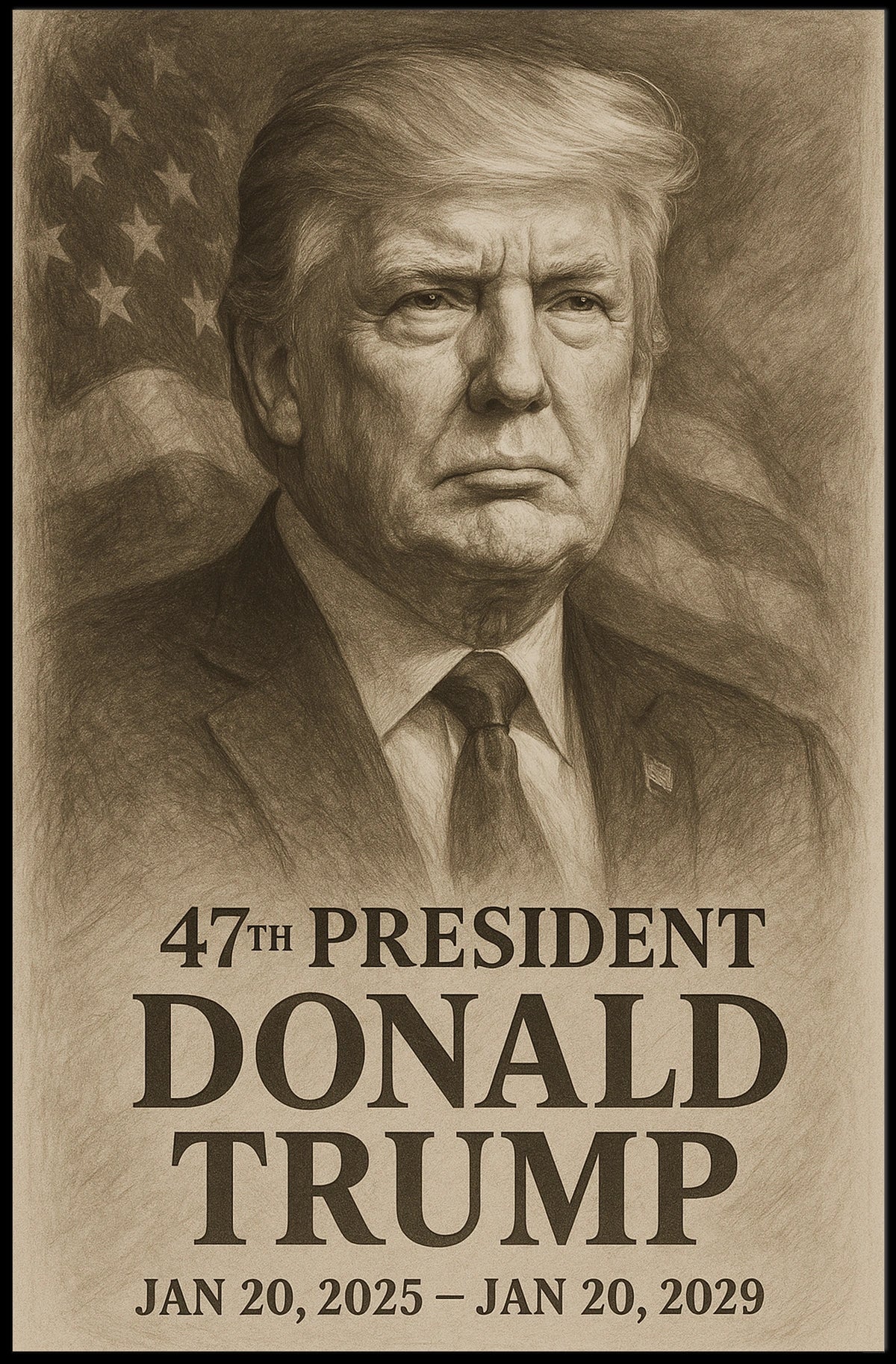 Donald Trump 47th President Poster