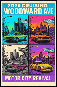 2025 Cruising Woodward Ave Poster