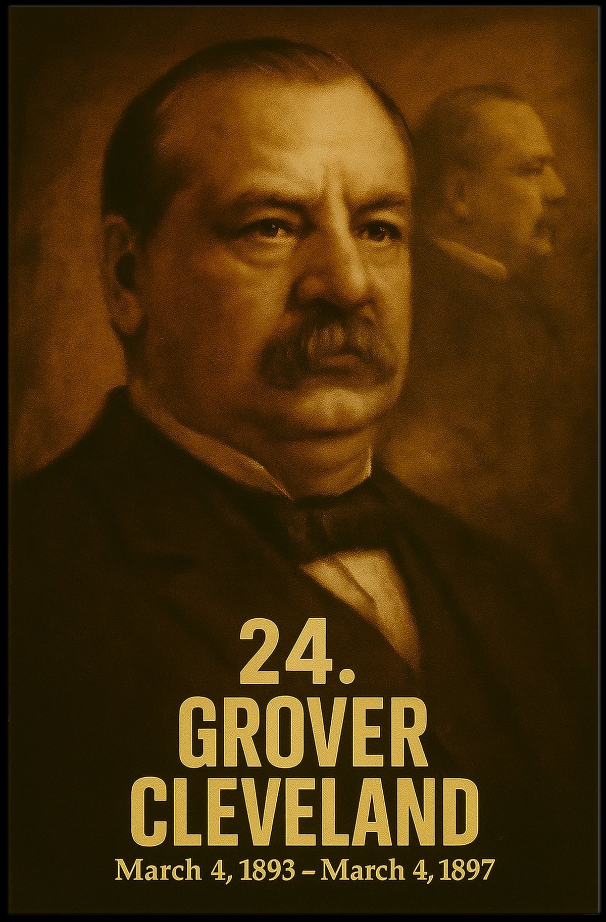 Grover Cleveland 24Th President Poster