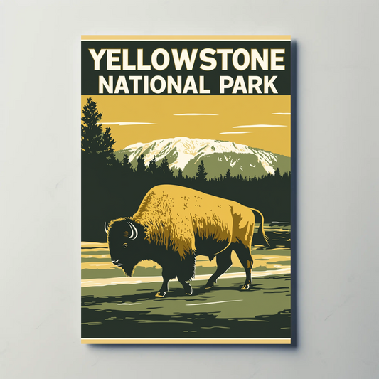 Yellowstone National Park Vintage Style Poster