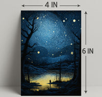 Starry Night Reflection Poster PosterGoat