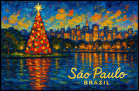 São Paulo Christmas Celebration Poster