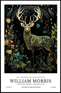 Majestic Stag in Nature-inspired Artistic Poster