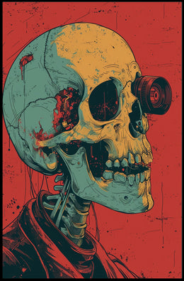 Cybernetic Skull Art Poster PosterGoat