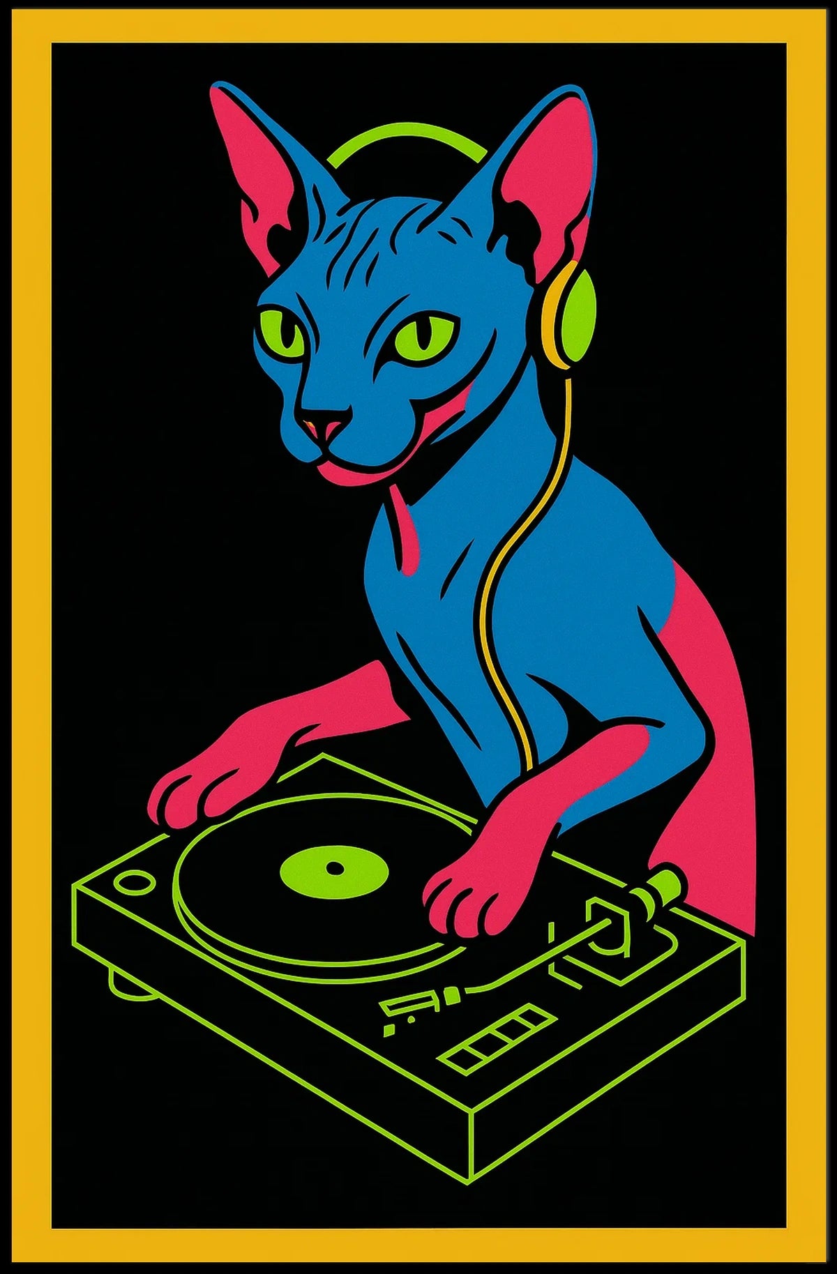 Dj Cat Vibes Poster