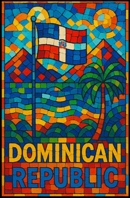 Dominican Republic Mosaic Poster