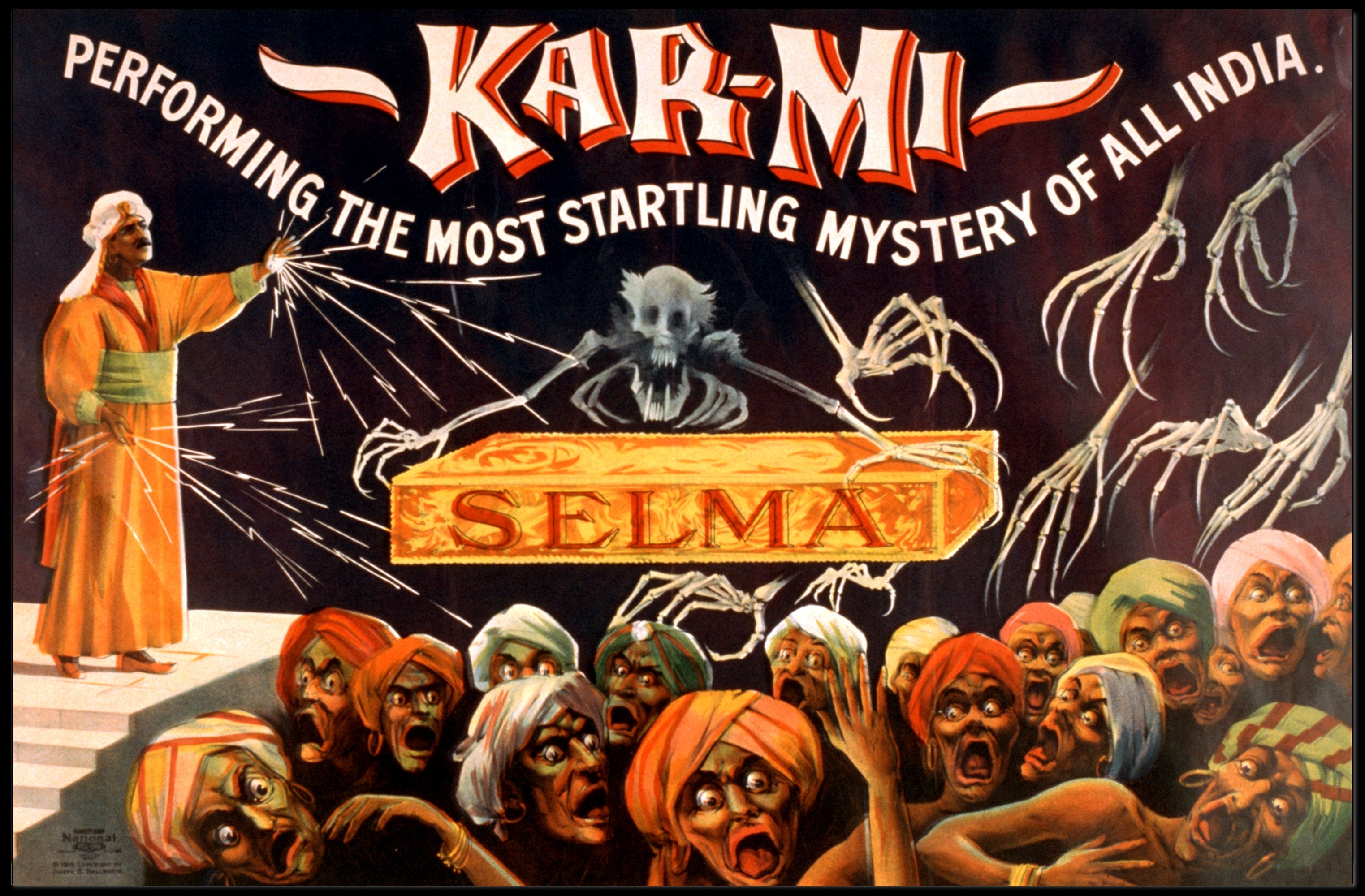 Kar-Mi Illusionist Vintage Magic Cultural Poster