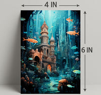 Enchanted Underwater City Poster