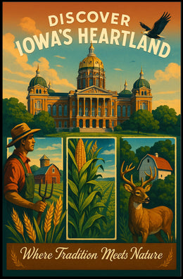 Discover Iowas Heartland Poster