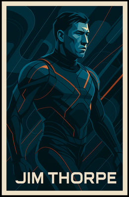 Jim Thorpe Iconic Athlete Poster