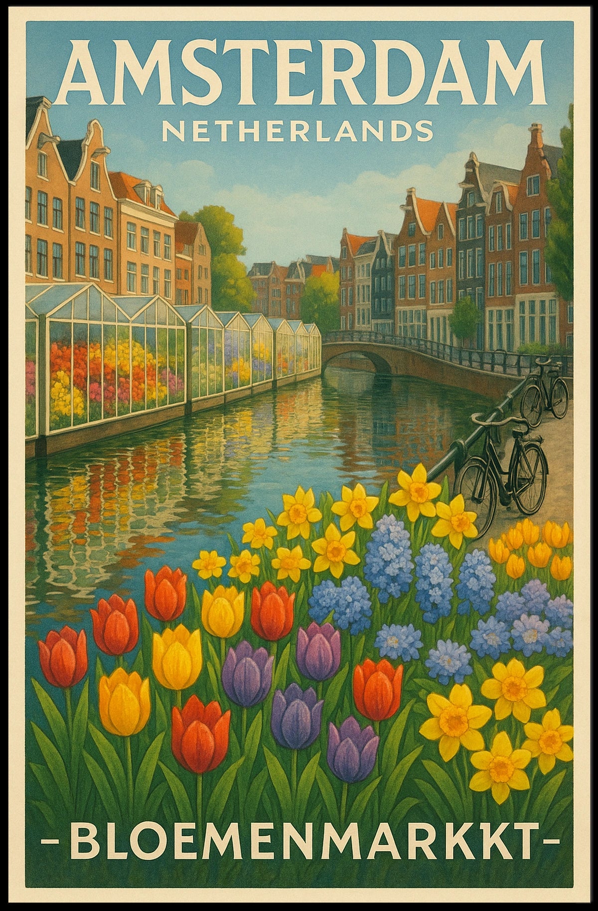 Amsterdam Bloemenmarkt Poster