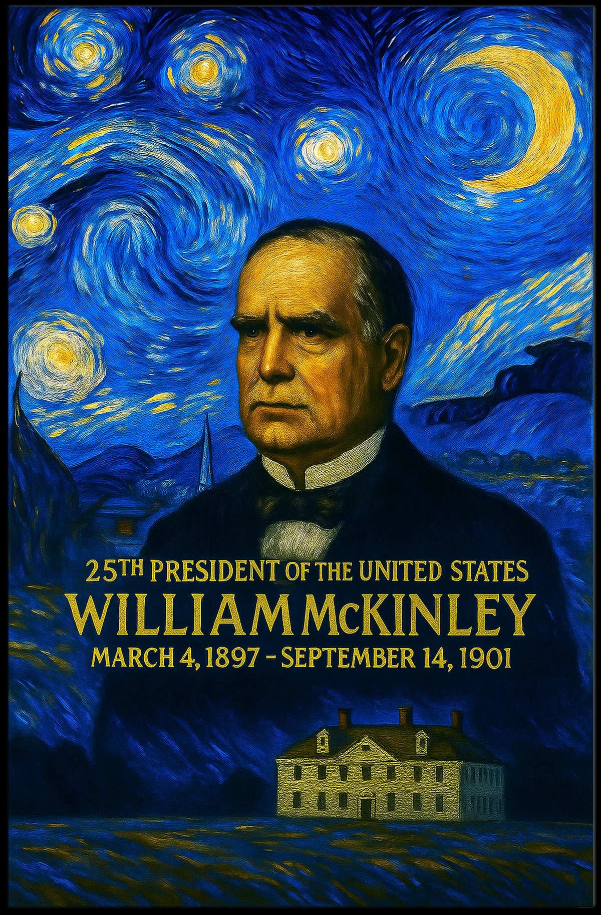 William McKinley 25th President of the United States Presidential Masterpiece Series Poster