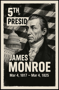 James Monroe 5th President of the United States Digital Montaje Poster