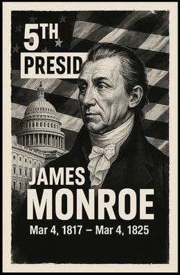 James Monroe 5th President of the United States Digital Montaje Poster