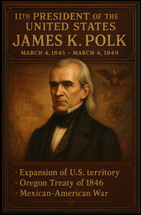 James K. Polk Vintage Patriotic Poster Print