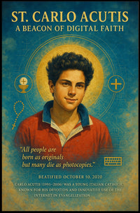 St. Carlo Acutis A Beacon Of Digital Poster