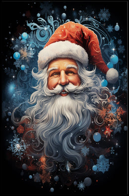Santa Claus Joy Brings Modern Christmas Celebration Poster