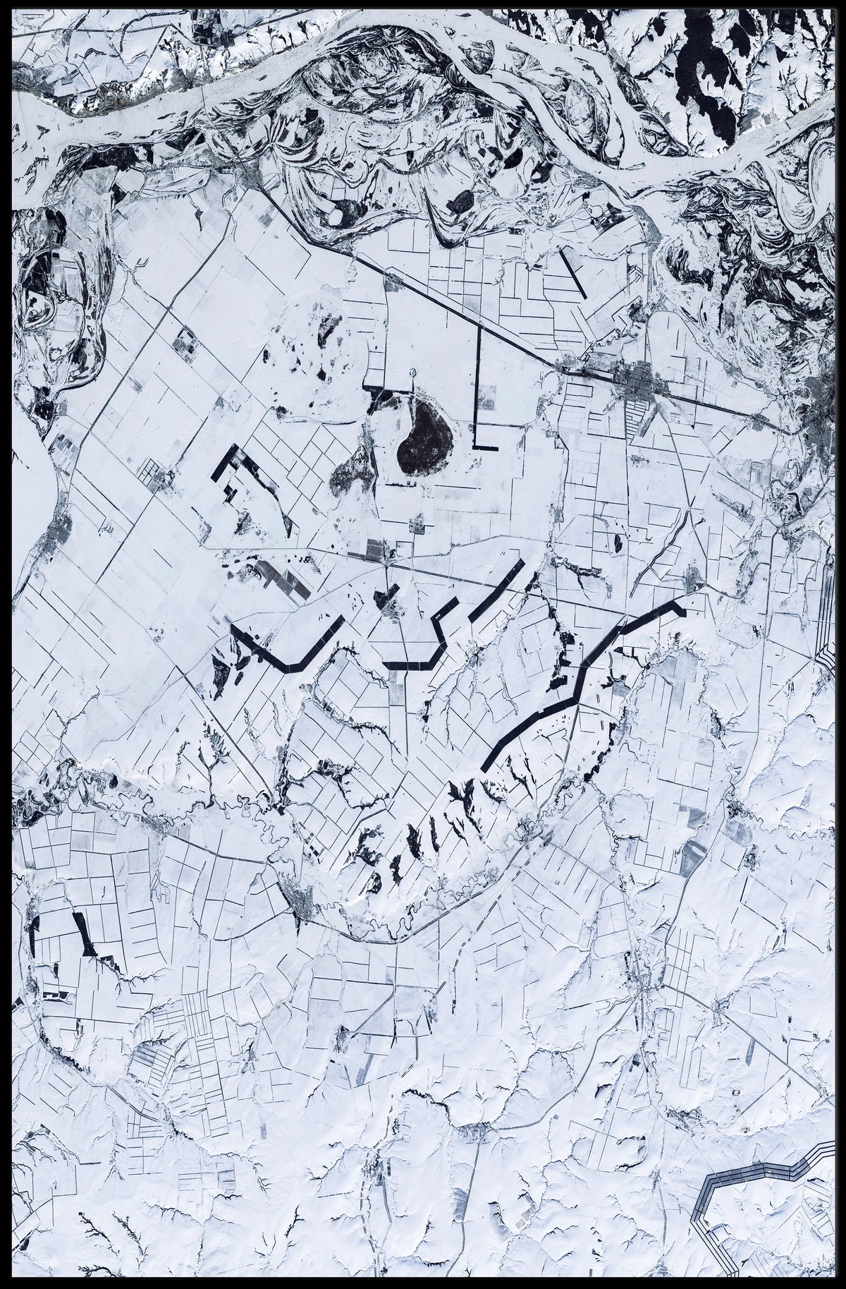 Winter Landscape From Above Poster