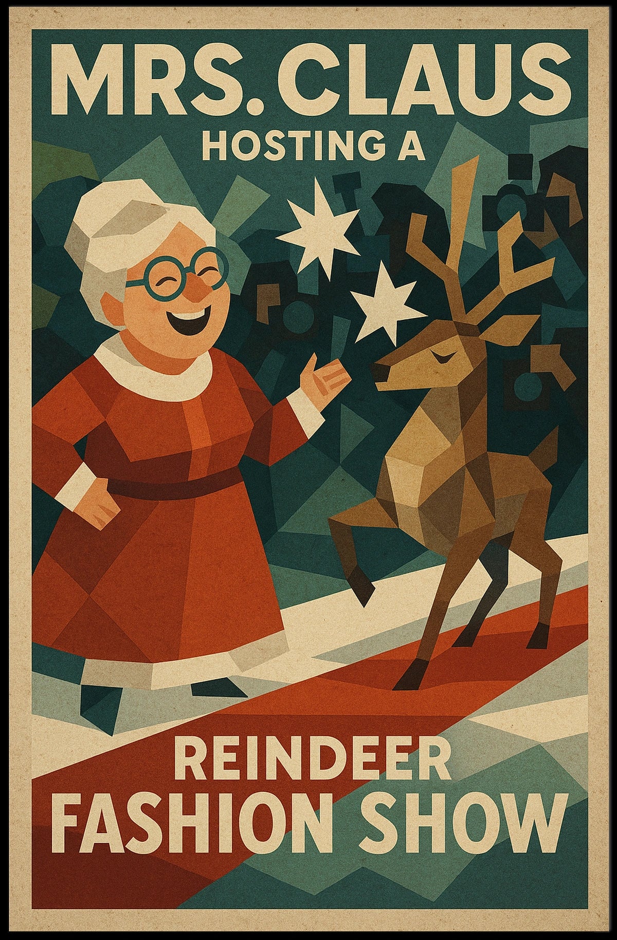 Mrs. Claus Hosts a Reindeer Fashion Show Poster