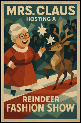 Mrs. Claus Hosts a Reindeer Fashion Show Poster