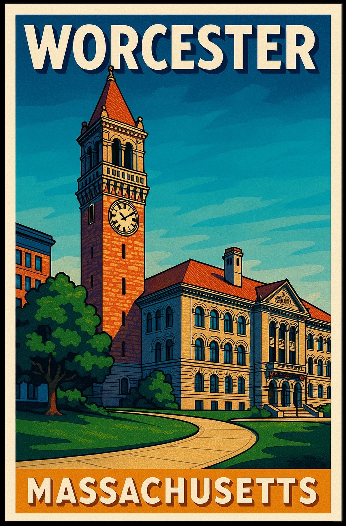 Worcester Massachusetts Poster