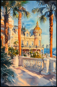 Monaco Monte Carlo Casino Square View Poster