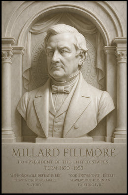 Millard Fillmore Bust 19th Century Presidential Poster