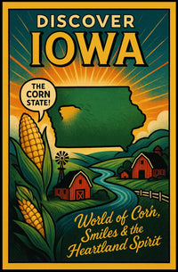 Discover Iowa The Corn State Poster