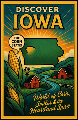 Discover Iowa The Corn State Poster