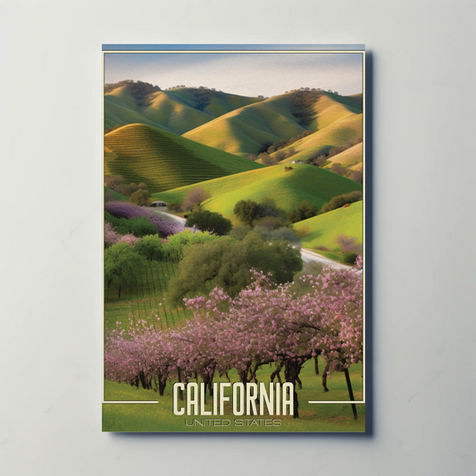 California Vineyard Vintage Poster