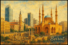 Beirut Cityscape Wanderlust Photography Poster