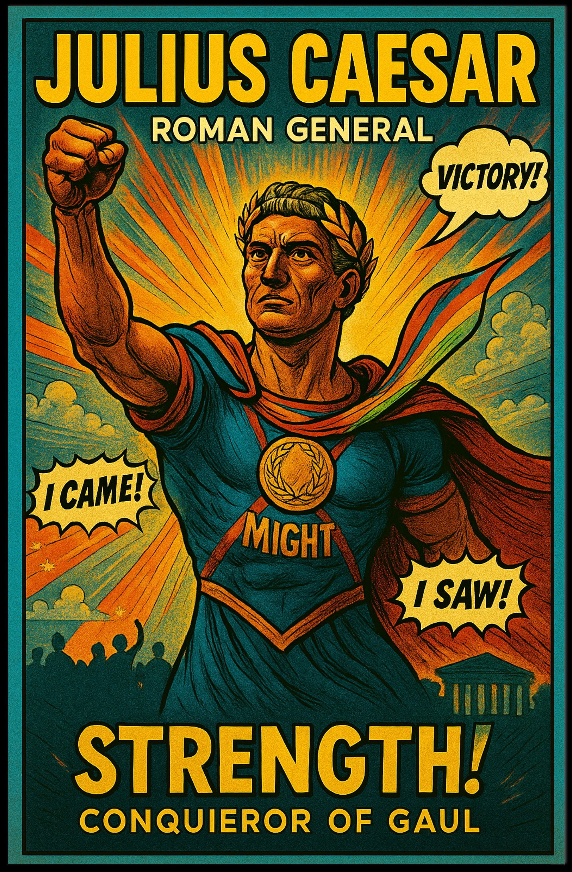 Julius Caesar – Roman General Poster PosterGoat