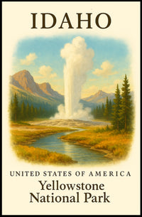 Yellowstone National Park Scenic Poster Idaho Print