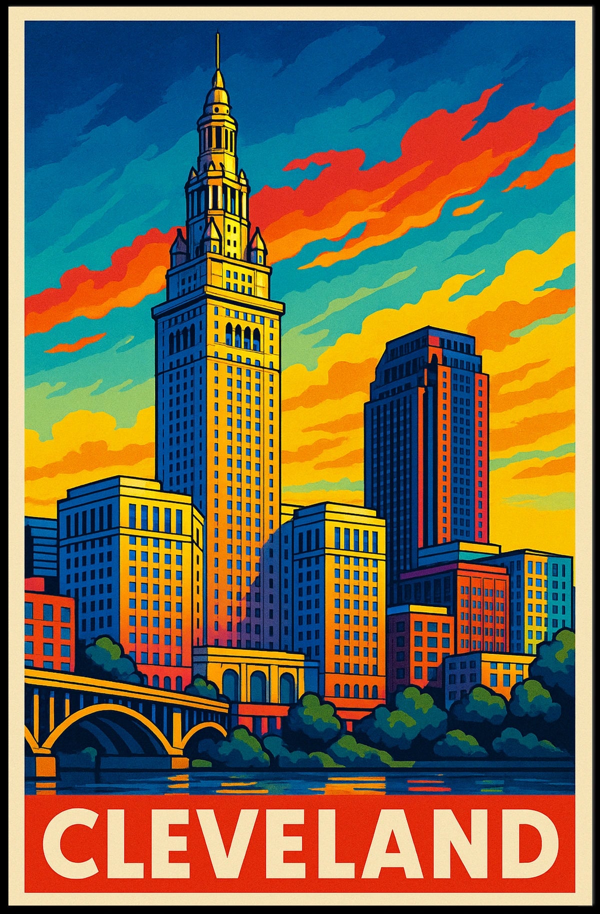 Cleveland Skyline Poster