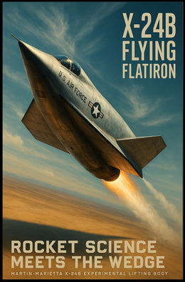 X-24B Experimental Aircraft Cold War Era Military Recruitment Poster