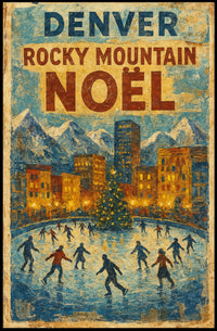 Denver Rocky Mountain Noël Poster