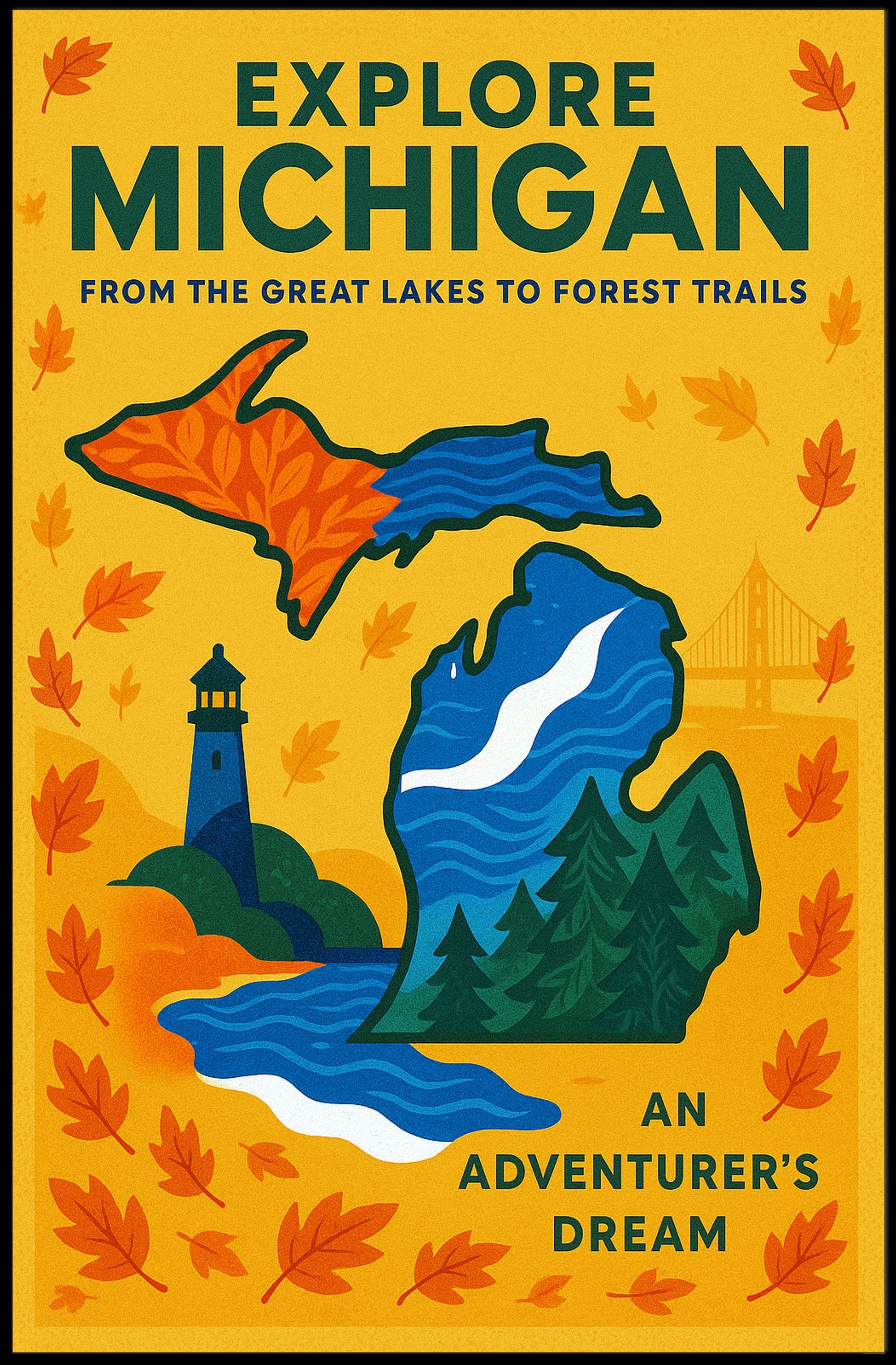 Explore Michigan Poster PosterGoat