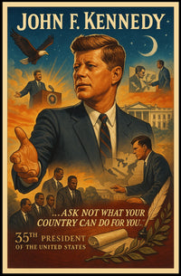Patriotic Vintage Poster: Inspire Leadership and Civic Duty