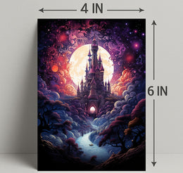 Enchanted Castle Under The Moon Poster