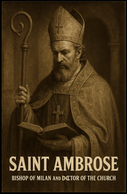 Saint Ambrose Bishop Of Milan Poster