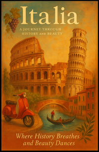 Italia A Journey Through History And Poster