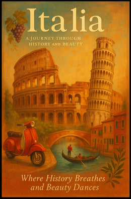 Italia A Journey Through History And Poster